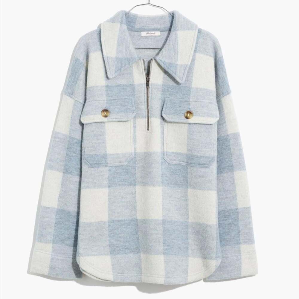 Madewell Women's White and Blue Jacket
